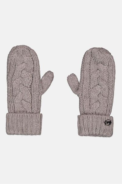 Michael Kors Women Cable Knit Mittens, Grey