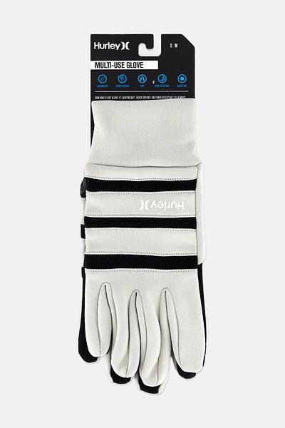 Hurley Men 1 Pair Brand Logo Gloves, Grey