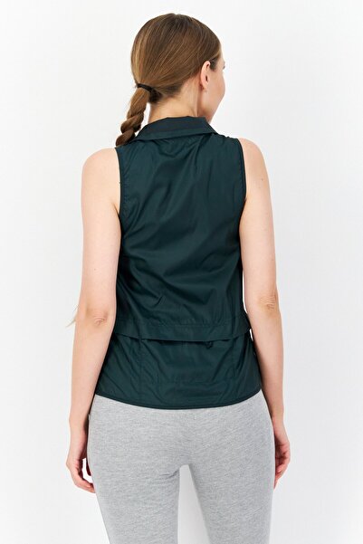 adidas Women Sportswear Fit Sleeveless Outdoor Jackets Vest, Dark Green