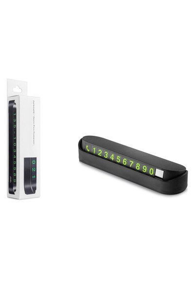 TECHNOMEN Araç İçi Park Telefon Numarası Fosforlu Numaratör Oto Cam Kartı