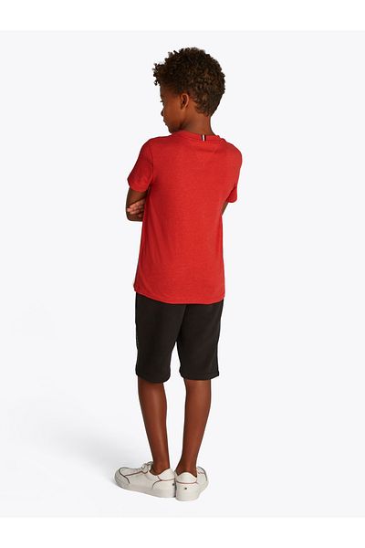Tommy Hilfiger Tommy Hilfiger Boys Apple Red Heather Essential Organic Cotton Regular T-Shirt