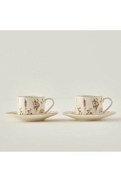 Bella Maison Flores Porcelain Set of 2 Teacups (180 Cc)