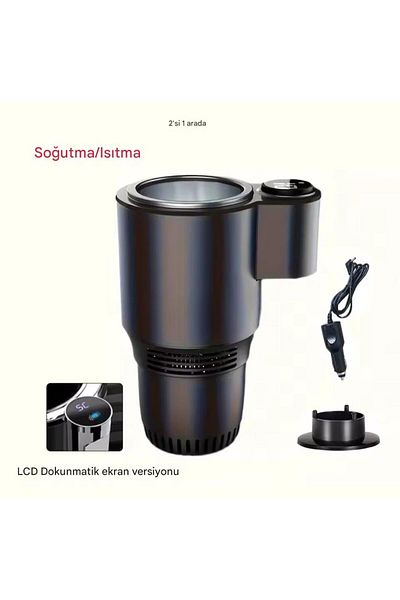 Asfal 2in1 Car Interior Thermos with Cold and Warm Keeping Car Cup Holder Food Beverage Warmer/Cooler