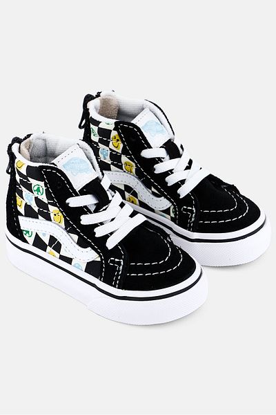 Vans Toddlers Boy High Zip Up Skate Shoes, Black