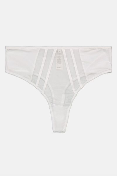 NA-KD Women Plain Pull On Thong Panties, White