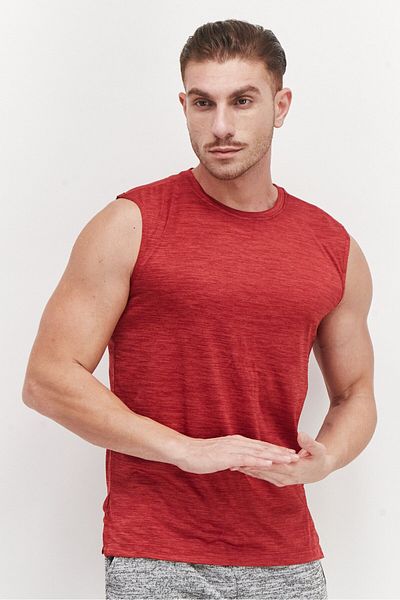 Athletex Men Sportswear Fit Sleeveless Training Vest, Red