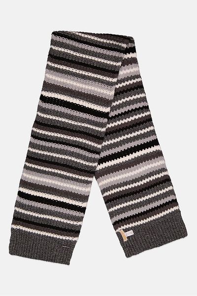 Michael Kors Women Striped Scarf 26 L x 172 H cm, Grey