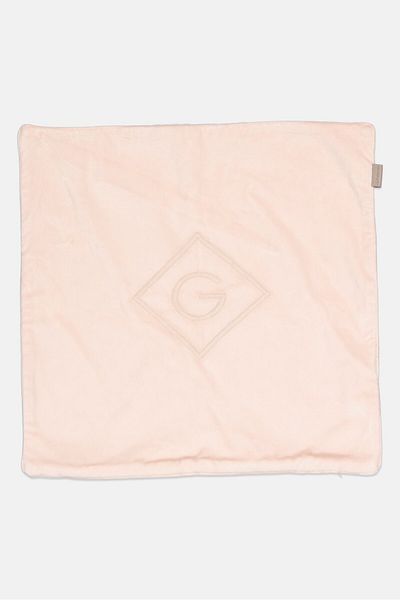 Gant Embroidered Logo Decorative Cushion Cover 50 X 50 Cm, Pink