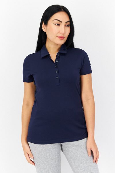 Puma Women Sportswear Fit Short Sleeve Outdoor Polo Shirt, Navy