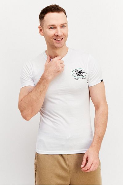 Vans Men Classic Fit Short Sleeve Outdoor T-Shirts, White Combo