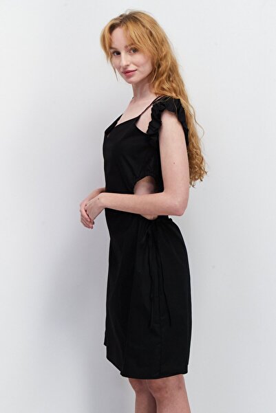 NA-KD Women Plain Cut Out Mini Dress, Black