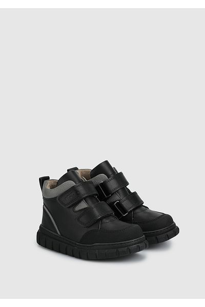 Kiddo Black Leather Boy's Boots