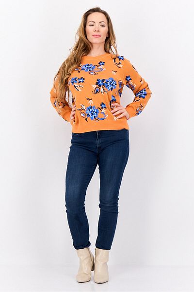 Gant Women Crew Neck Floral Print Sweater, Multicolor
