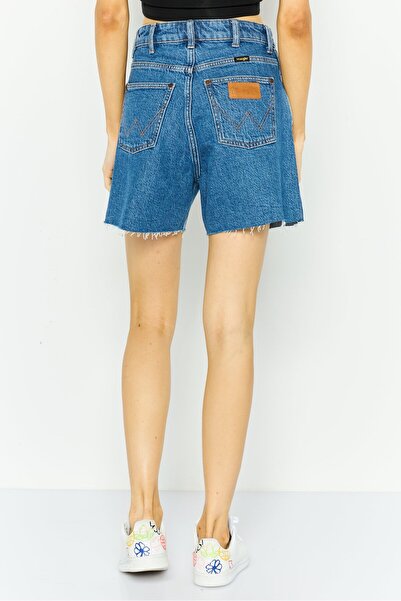 WRANGLER Women Plain Denim Mini Shorts, Blue
