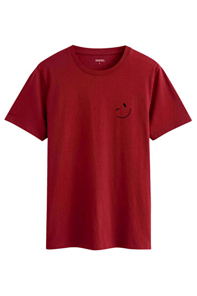 DK DAKSEL Tricou de damă Red Color care îngrijește emoji de mare calitate