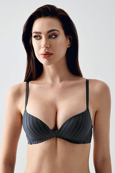 C&City Anthracite Unwired Unpadded Bra C11792