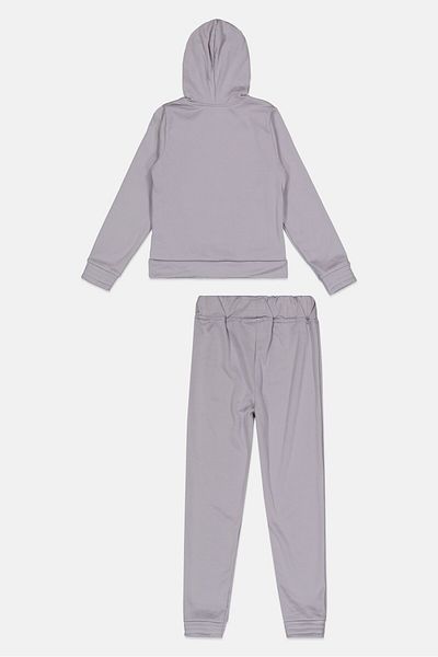 Body Glove Kids Girl 2 Piece Graphic Long Sleeve Hoodie And Pajama Set, Grey Combo