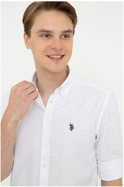 U.S. Polo Assn. Ανδρικό μοτίβο μπορντό-πορφυρό Uzunkol See
