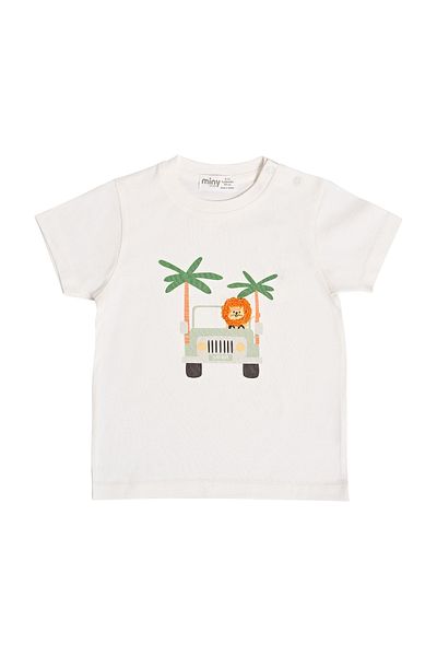 Miny Center White T-Shirt - Baby Boy