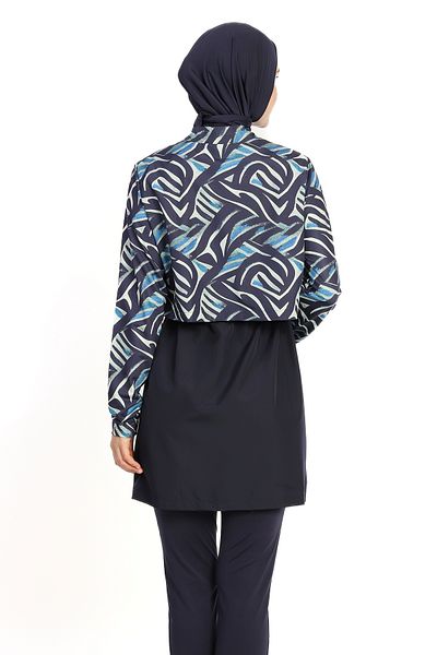 InStyle Bolero Closed Dark Navy Blue Hijab Swimsuit 6198A