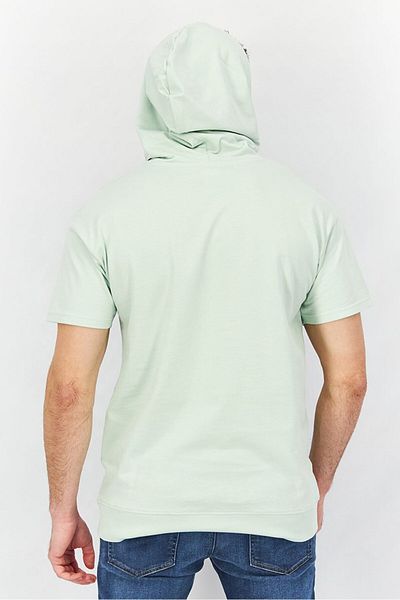 Marvel Men Hooded Neck Graphic Print Sweatshirt, Mint