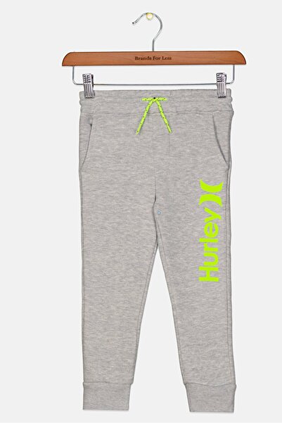 Hurley Toddlers Boy Drawstring Brand Logo Sweatpants, Grey