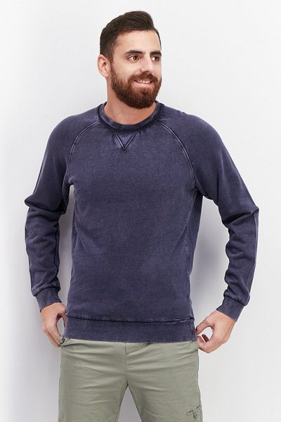 CELIO Men Crew Neck Long Sleeve Solid Sweatshirt, Navy