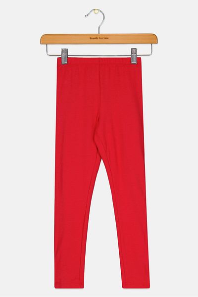 Juicy by Juicy Couture Kids Girl Brand Logo Pull On Leggings, Red