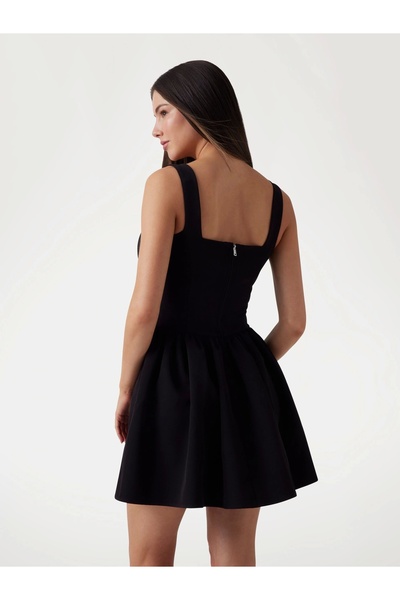 Guess Women's Black Fit and Flare Short Dress