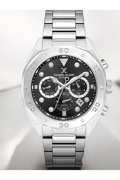 Daniel Klein Brand Silver Color Exclusive Model Internal Functions Active Men's Wristwatch - Bracelet Gift