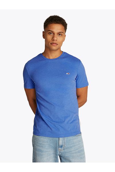 Tommy Hilfiger Men Tempo Blue Htr Slim Crew Neck T-Shirt