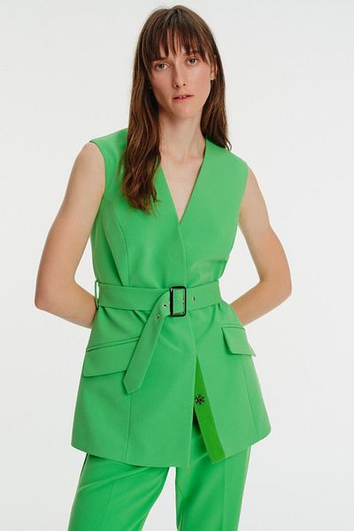 Exquise Belt Detailed Vest
