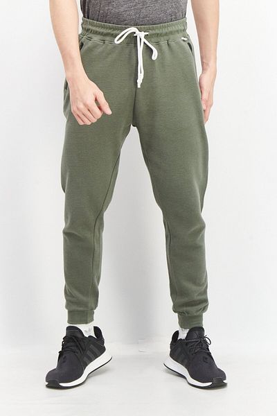 Sovereign Code Men Regular Fit Textured Drawstring Jogger Pant, Olive