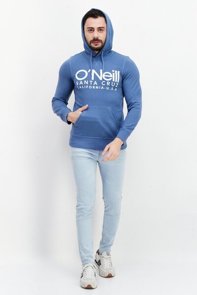 O'Neill Men Hooded Long Sleeve Graphic Print Sweatshirt, Blue