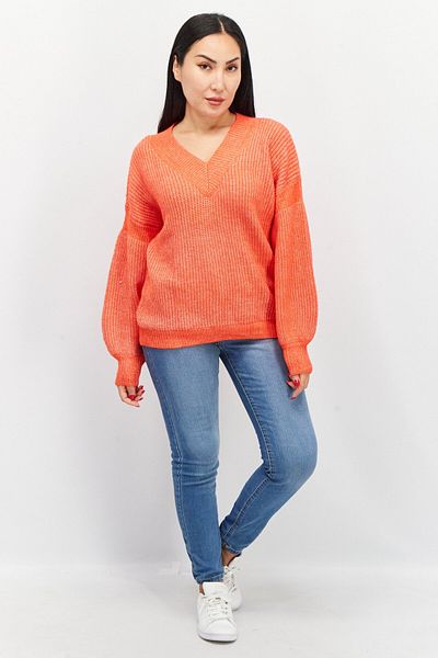 Asos Design Women V-neck Knitted Sweaters, Red
