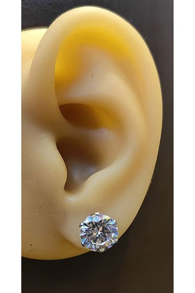 FG KONNİCHİWA 100% Steel Double Earrings Stainless Steel Blackened Patterned Icon Earrings (2 Pieces)