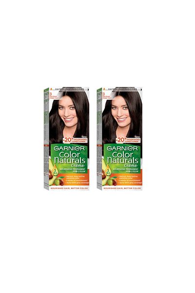 Garnier COLOR NATURALS CREME 3 DARK BROWN (TWIN PACK)