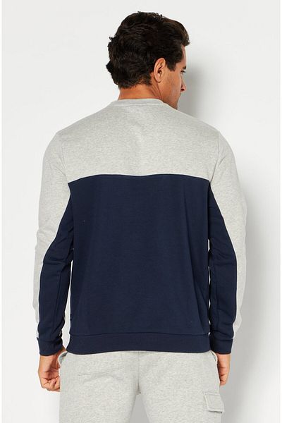 DKNY Sport Men Sportswear Fit Long Sleeve Training Sweatshirts, Heather Grey