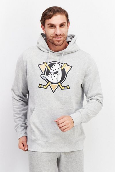 Fanatics Men Hooded Graphic Print Long Sleeve Sweatshirt, Grey Combo