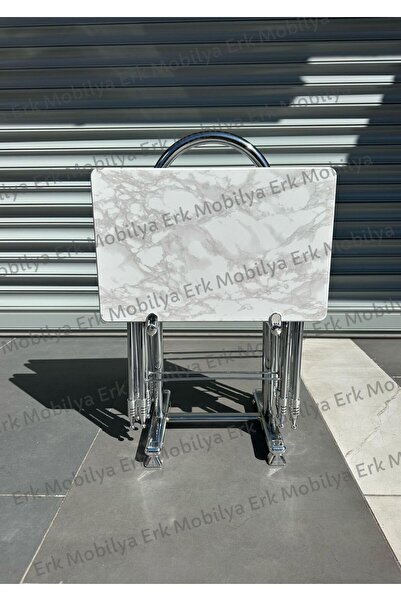 erk mobilya (BEYAZ MERMER DESEN) Çanta Zigon, Çanta Sehpa, Mebran Çanta Sehpa...