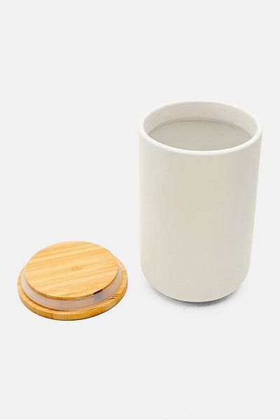 Ladelle Stak Soft Matt Canister 17 Cm, White