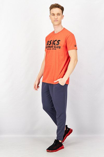 Asics Men Sportswear Fit Short Sleeve Performance T-Shirt, Fiery Red