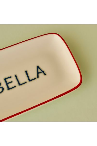 Bella Maison Line Rectangular Presentation Plate Red (22X10 cm)
