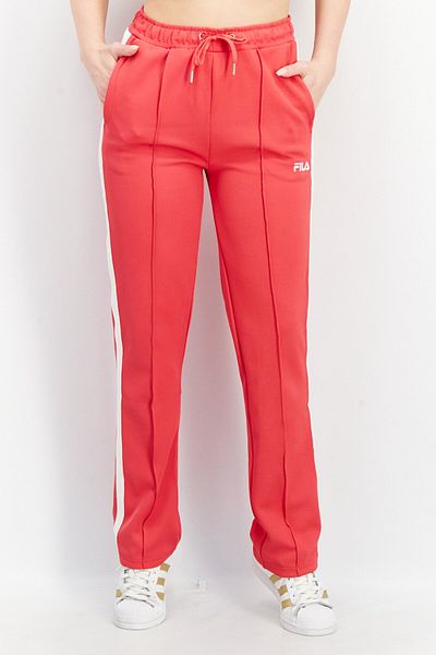 FILA Women Sportswear Fit Embroidered Logo Drawstring Track Pant, Pink