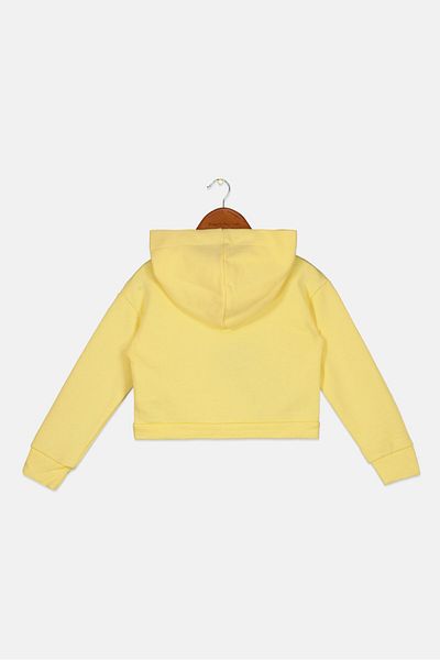 Diadora Toddler Girl Graphic Printed Hoodie, Yellow