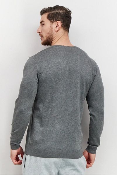Sorbino Men V-neck Solid Long Sleeve Sweatshirts, Grey