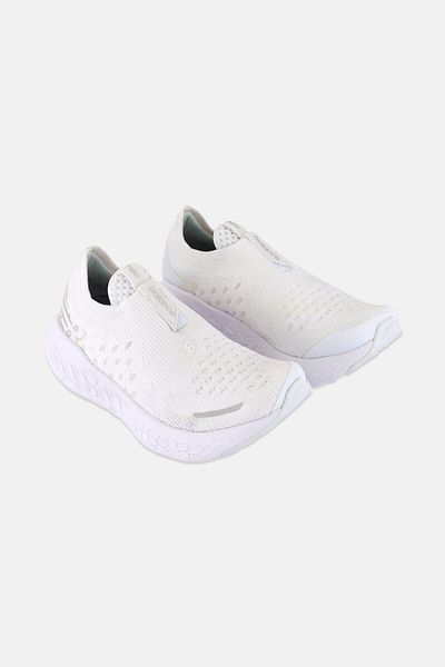 New Balance Women W1080SLW Standard Slip On Running Shoes, White
