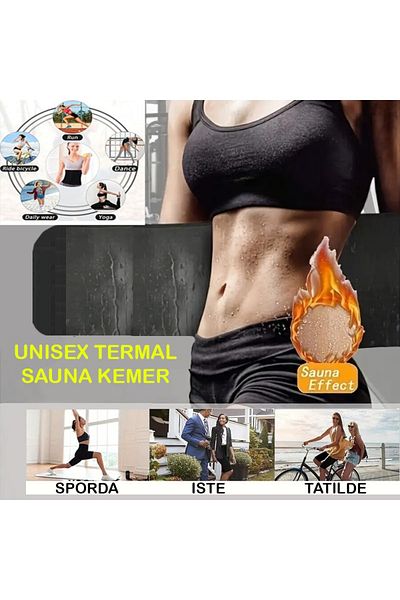 SAUNA SUIT Unisex Thermal Waist Corset 100% Sauna Sweat Belt Effective on Waist and Belly