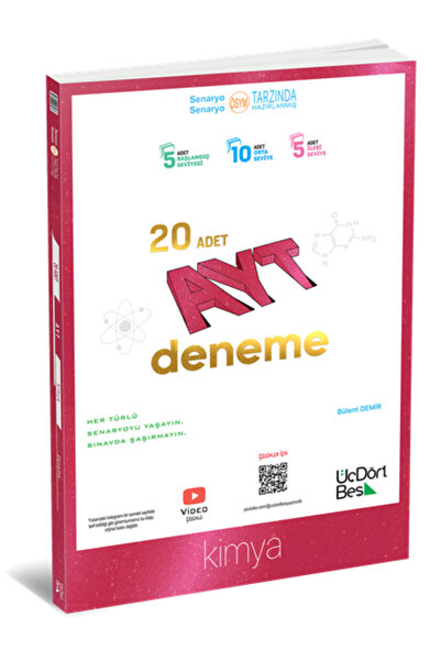 Üç Dört Beş Yayıncılık Ayt Kimya 20 Deneme