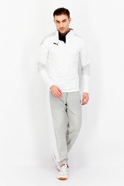 Puma Men Slim Fit Long Sleeve Training T-shirt, White
